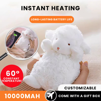 เครื่องทําความอบอุ่นมือไฟฟ้า ตุ๊กตาคริสต์มาสต์ 10000mAh USB เครื่องทําความอบอุ่นจากพลังงานที่สามารถชาร์จใหม่ได้ เครื่องทําความอบอุ่นห้องนอนแบบพกพา RV การใช้ในสวนกลางแจ้ง