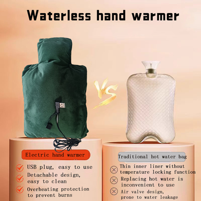 เครื่องทําความอบอุ่นมือไฟฟ้า 5V/2A สายกระจก Super Soft Fabric พร้อมควบคุมอุณหภูมิ 3 ความเร็ว