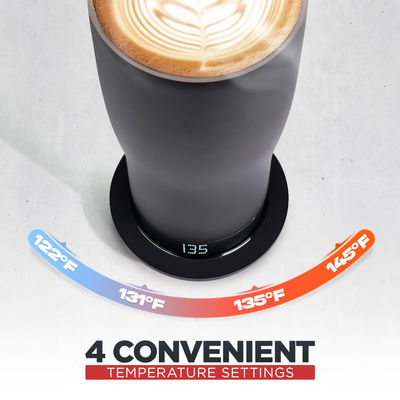 Custom Smart Heated Coffee Mug LED Screen อุณหภูมิปรับตัวเองสําหรับการดื่มตรงที่สะดวก สําหรับรถเดินทาง