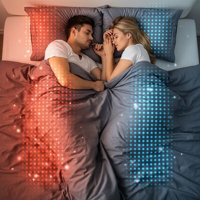 ผ้าห่มเย็น Sheerfond ผ้าห่มอัจฉริยะที่ไหลผ่านอุณหภูมิสําหรับผู้นอนร้อน