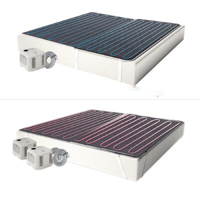 ไฟฟ้า OEM ใยไม้ยาง การหมุนเวียนน้ํา การควบคุมสมาร์ท การทําความร้อน การทําความเย็น โซนสองแบบ การทําความเย็นผ้าห่มสําหรับคนนอนร้อน