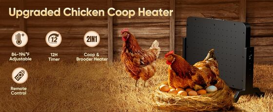 เครื่องทําความร้อนไก่ที่เหมาะสําหรับฟาร์ม ไก่ในสวนหลังบ้านและพื้นที่เลี้ยงเลี้ยงที่ให้ความอบอุ่นในสภาพอากาศเย็น