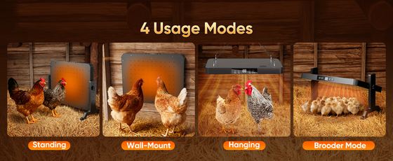 เครื่องทําความร้อนไก่ที่เหมาะสําหรับฟาร์ม ไก่ในสวนหลังบ้านและพื้นที่เลี้ยงเลี้ยงที่ให้ความอบอุ่นในสภาพอากาศเย็น