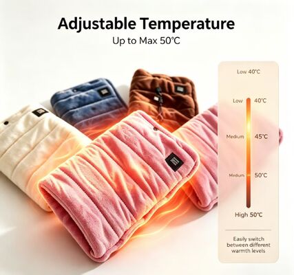 USB พกพา เครื่องทําความอบอุ่นมือด้วยไฟฟ้า 3 ปรับอุณหภูมิสูงสุด 50 °C กระเป๋าทําความอบอุ่นมือแบบฟรานเนลอ่อน