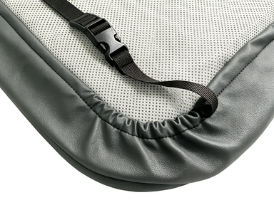 Soft structured golf heating pad compatible with golf cart seats offering temperature adjustment for enhanced player comfort