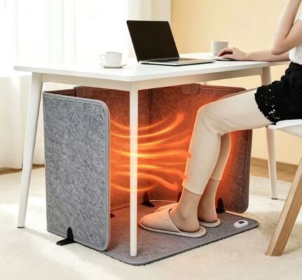 Electric Heated Foot Warmer Pad, Windproof Waterproof 3 Gear Temperature Control 53*97cm Customizable 220V Heating Foot Plate for Winter Home Office Use