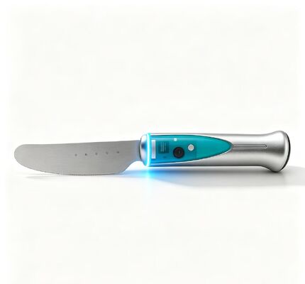 Touch Sensing Intelligent Butter Heating Knife, Stainless Steel Alloy Waterproof Electric Butter Cutter, USB Rechargeable 1020mAh Battery 3.7V Kitchen Butter Softening & Cutting Tool