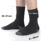 ถุงเท้าความร้อนไฟฟ้าที่ใช้พลังงานจากแบตเตอรี่ ODM ถุงเท้าอุ่นแบบชาร์จใหม่ได้ 21-28 ซม. ยาว