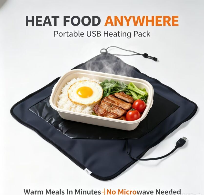 USB powered food heating bag with food grade safe surface easy to clean and ideal for maintaining consistent warmth of meals on the go