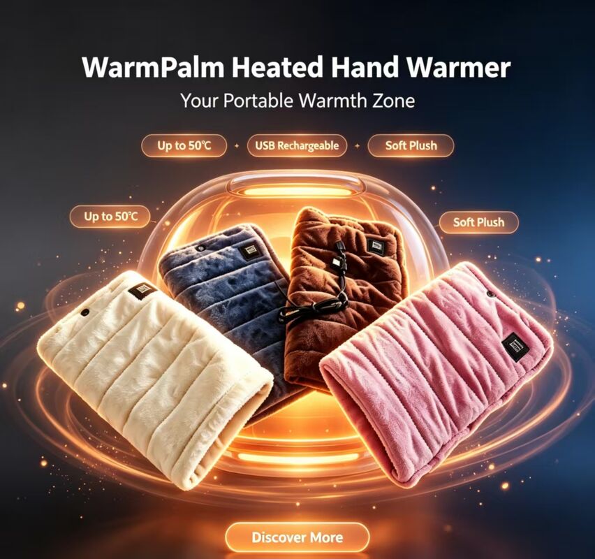 USB พกพา เครื่องทําความอบอุ่นมือด้วยไฟฟ้า 3 ปรับอุณหภูมิสูงสุด 50 °C กระเป๋าทําความอบอุ่นมือแบบฟรานเนลอ่อน