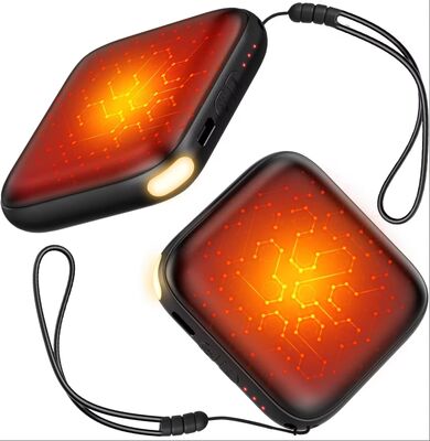 เครื่องทําความอบอุ่นมือแบบชาร์จใหม่ 2 แพค 6000mAh ไฟ LED ร้อนเร็วสําหรับการรับประกัน 1 ปี