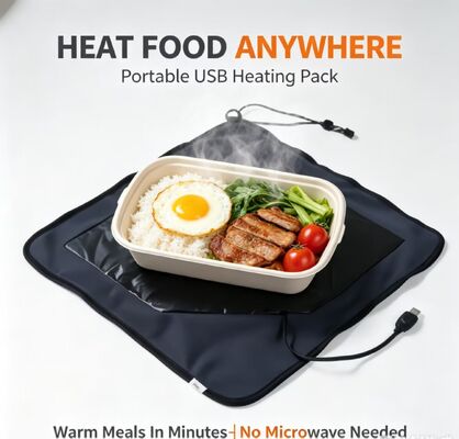 ถุงทําความร้อนอาหารที่ใช้พลังงาน USB มีพื้นที่ปลอดภัยสําหรับอาหาร ทําความสะอาดง่ายและเหมาะสําหรับการรักษาความอบอุ่นของอาหารในระหว่างเดินทาง