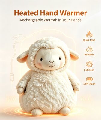 เครื่องทําความอบอุ่นมือแกะพกพาสําหรับเด็ก ใช้พลังงานโดย USB Power Bank เพื่อการพกพาง่าย เนื้อผ้าอ่อนโยนสําหรับการใช้ในครัวเรือนในภายใน 3 ระดับ การตั้งค่าความร้อน 40-50-60 °C เวลาทํางานยาวนาน 6-8 ชั่วโมง